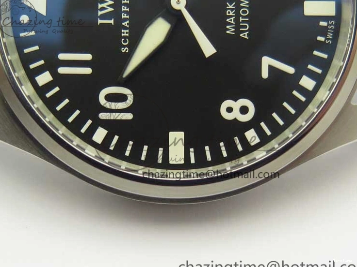 MIROTIME 0718 Supportive Mark XVII IW326501 MKS 1:1 Best Edition Black Dial On Black Leather Strap MIYOTA 9015 V 7208